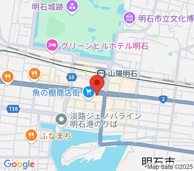 明石市民ホールの地図