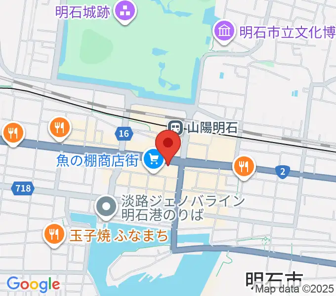 明石市民ホールの地図