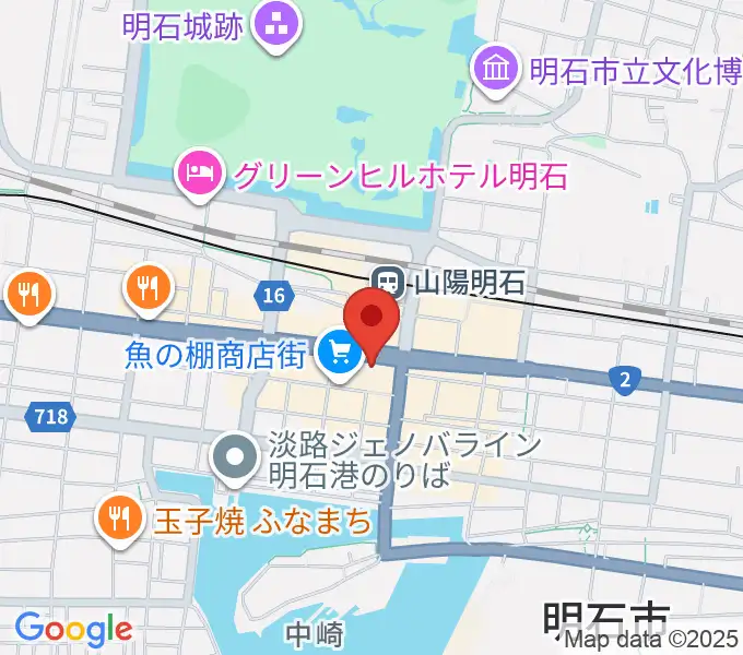 明石市民ホールの地図