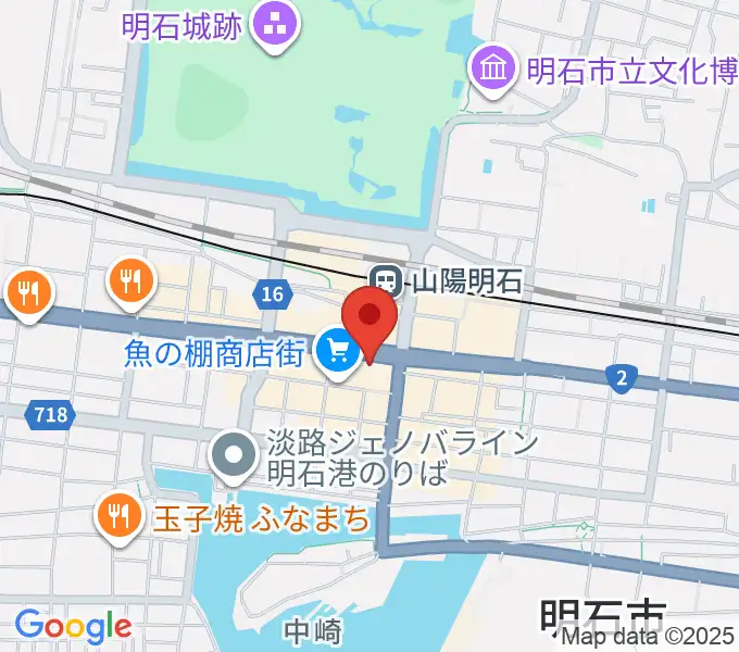 明石市民ホールの地図