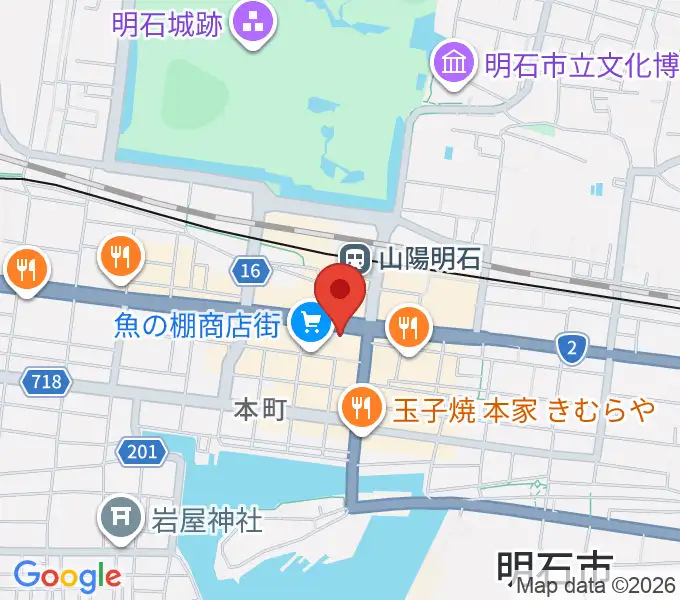 明石市民ホールの地図