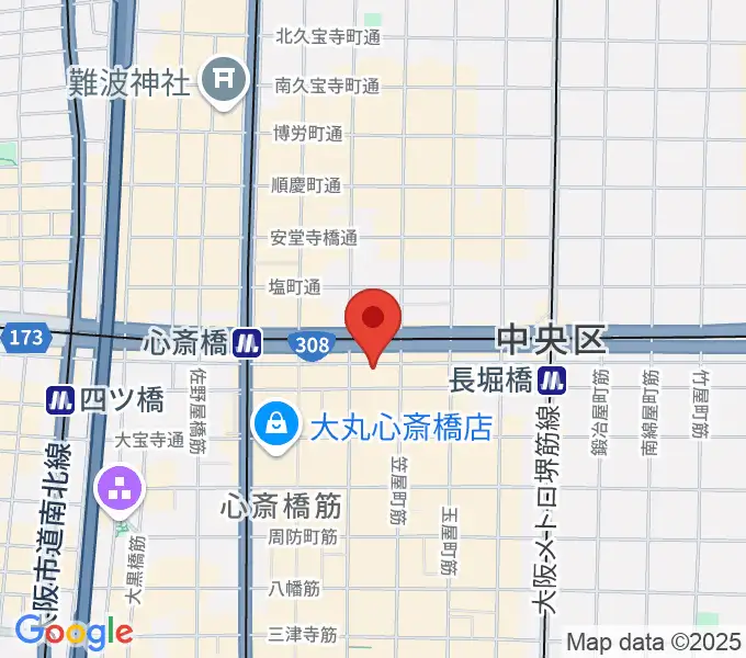 B4 SOUNDWORKS STUDIO心斎橋店の地図