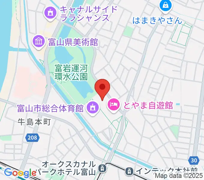 富山県民共生センター サンフォルテの地図