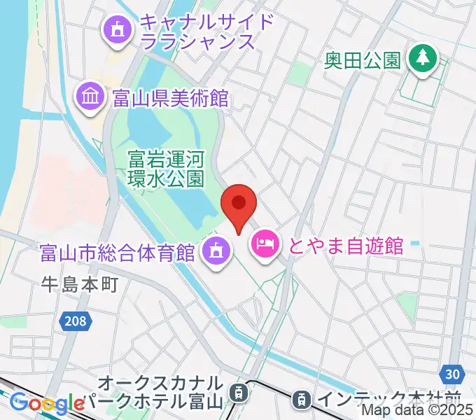 富山県民共生センター サンフォルテの地図