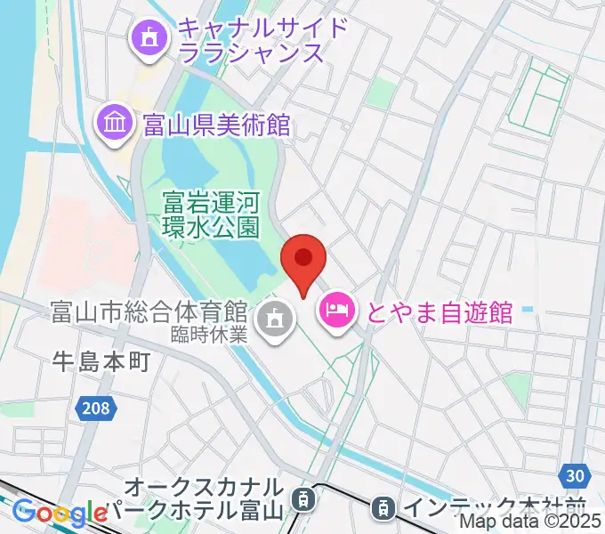 富山県民共生センター サンフォルテの地図