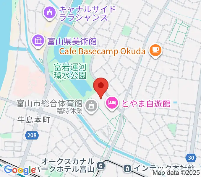 富山県民共生センター サンフォルテの地図