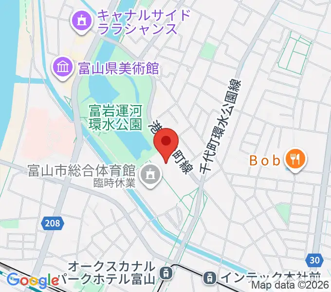 富山県民共生センター サンフォルテの地図