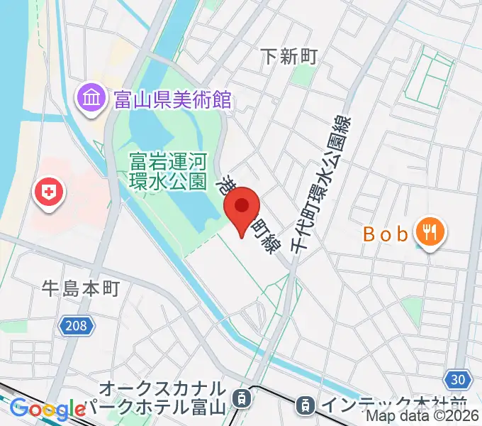 富山県民共生センター サンフォルテの地図