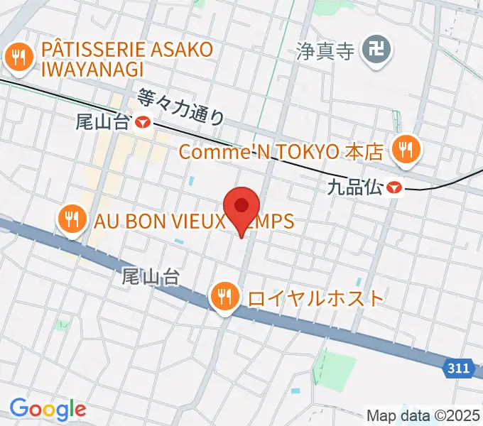 ワクイシステム/涌井純子ハープ教室の地図