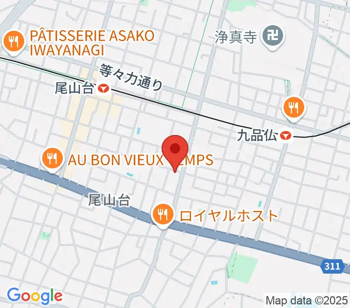 ワクイシステム/涌井純子ハープ教室の地図