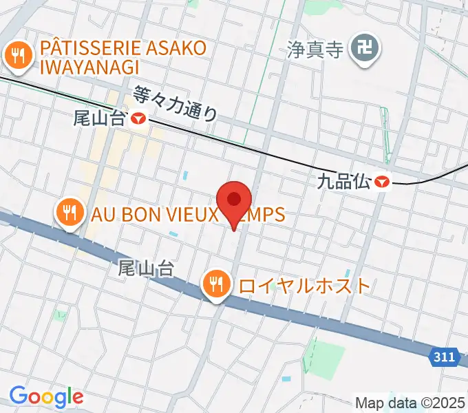 ワクイシステム/涌井純子ハープ教室の地図