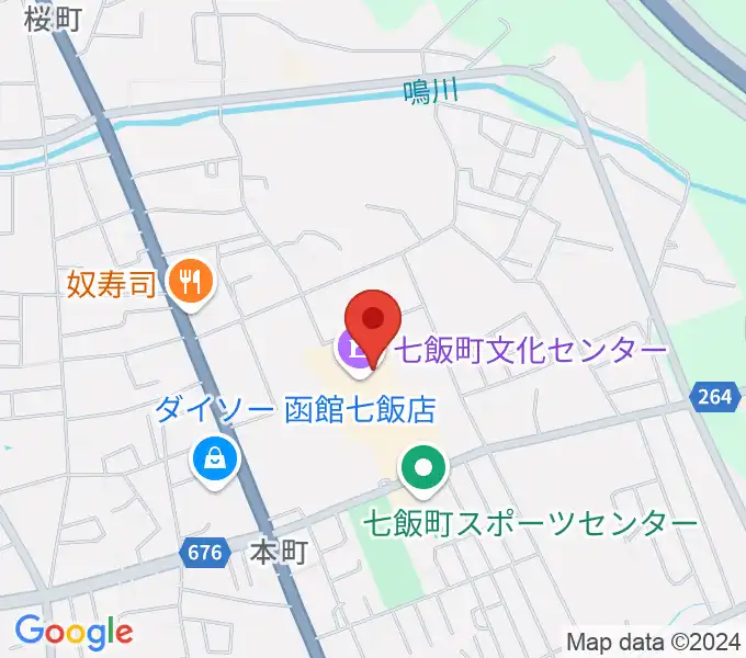 七飯町文化センターの地図