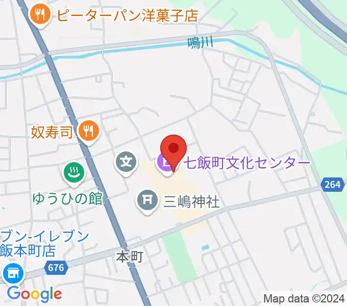 七飯町文化センターの地図