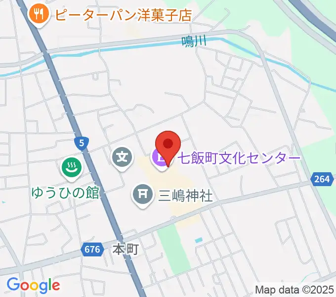 七飯町文化センターの地図