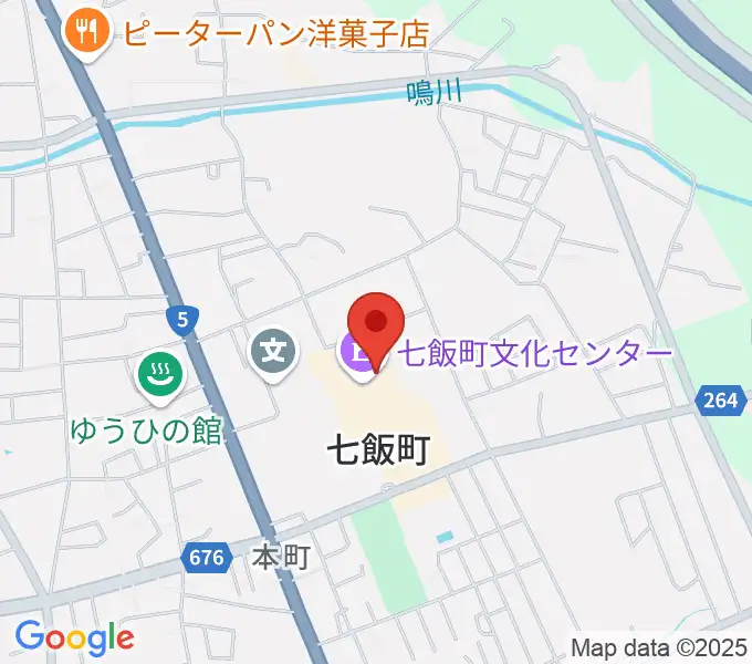 七飯町文化センターの地図