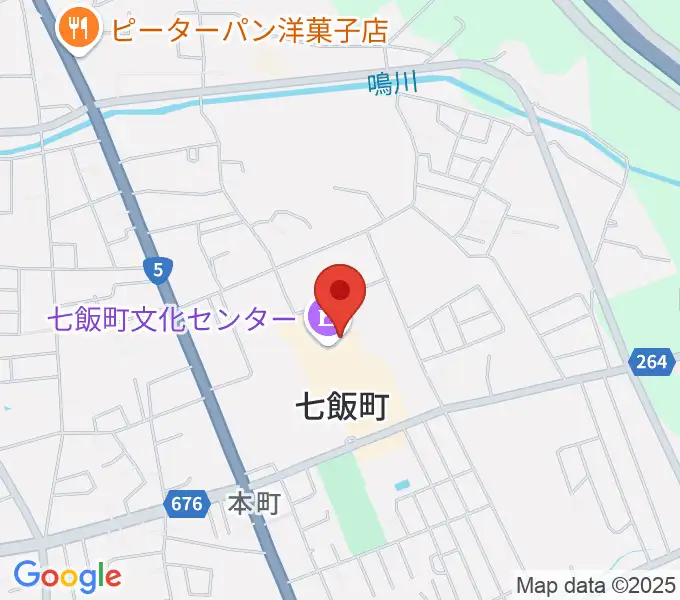 七飯町文化センターの地図