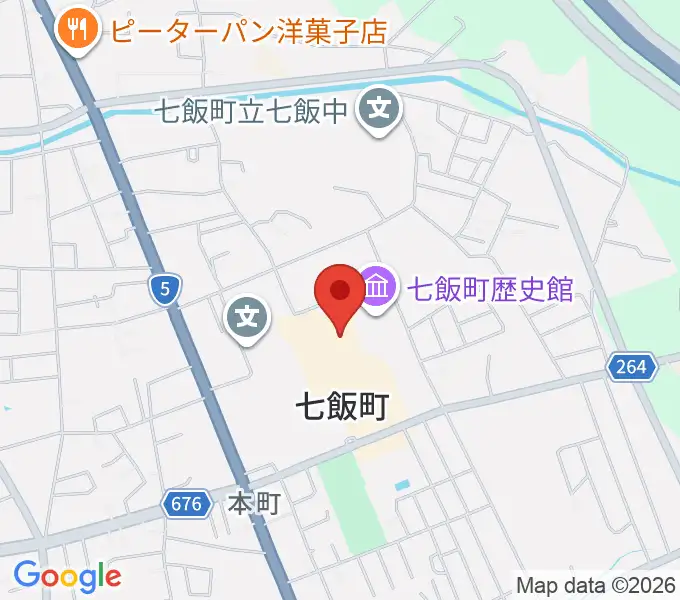 七飯町文化センターの地図