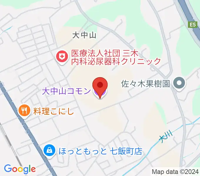 大中山コモンの地図