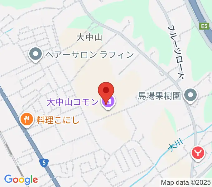 大中山コモンの地図