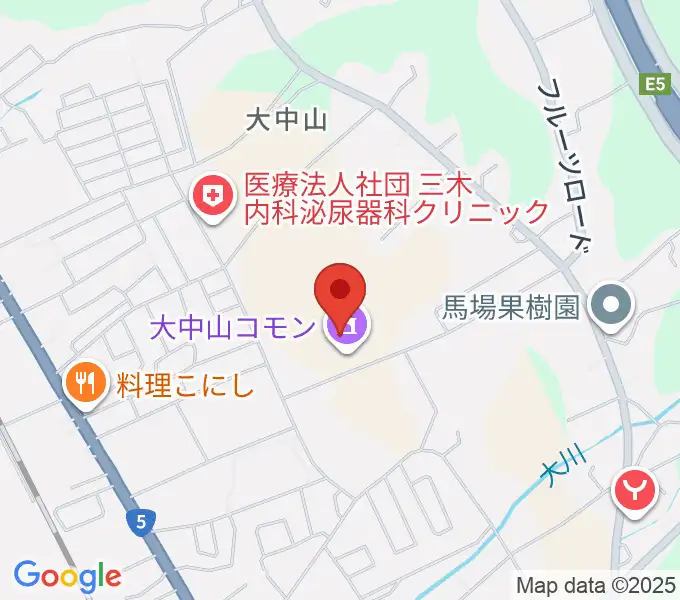 大中山コモンの地図