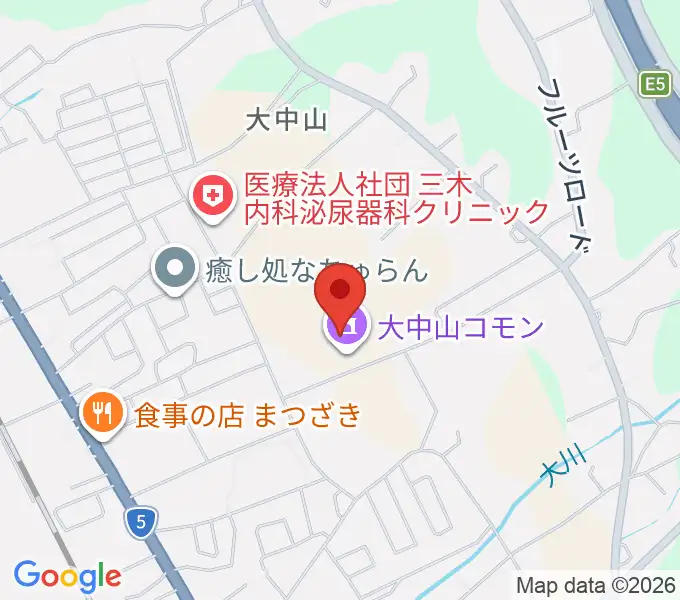 大中山コモンの地図