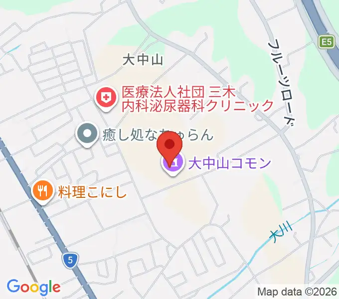 大中山コモンの地図