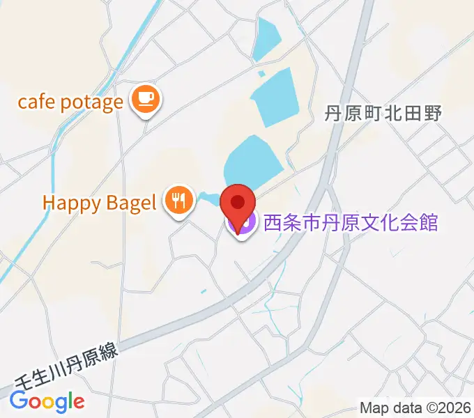 西条市丹原文化会館の地図