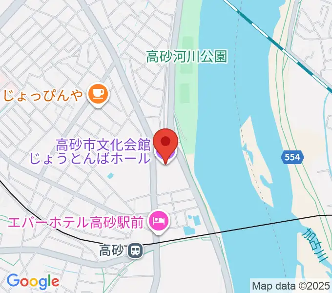 高砂市文化会館の地図