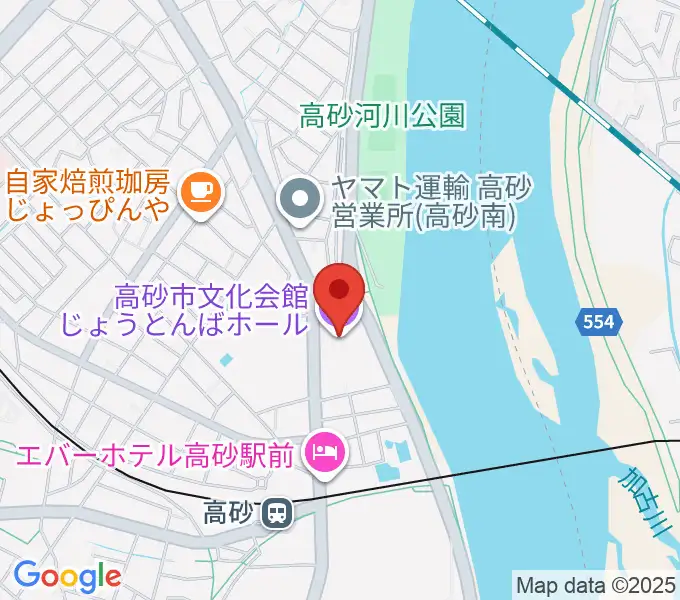 高砂市文化会館の地図