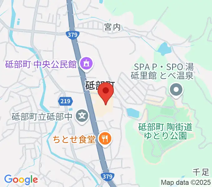 砥部町文化会館の地図