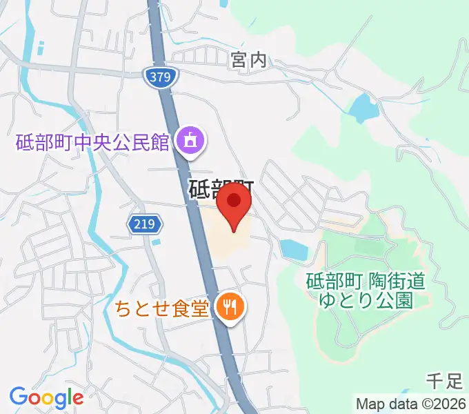 砥部町文化会館の地図