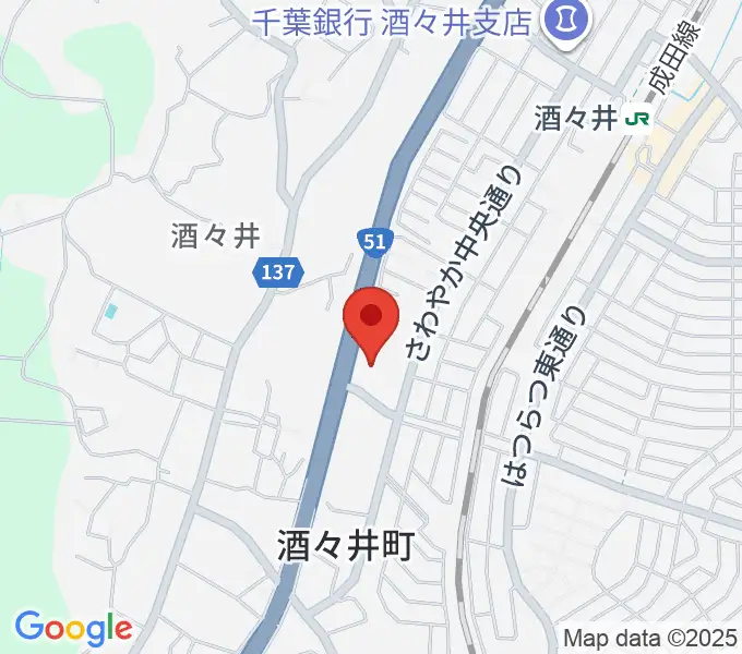 プリミエール酒々井の地図