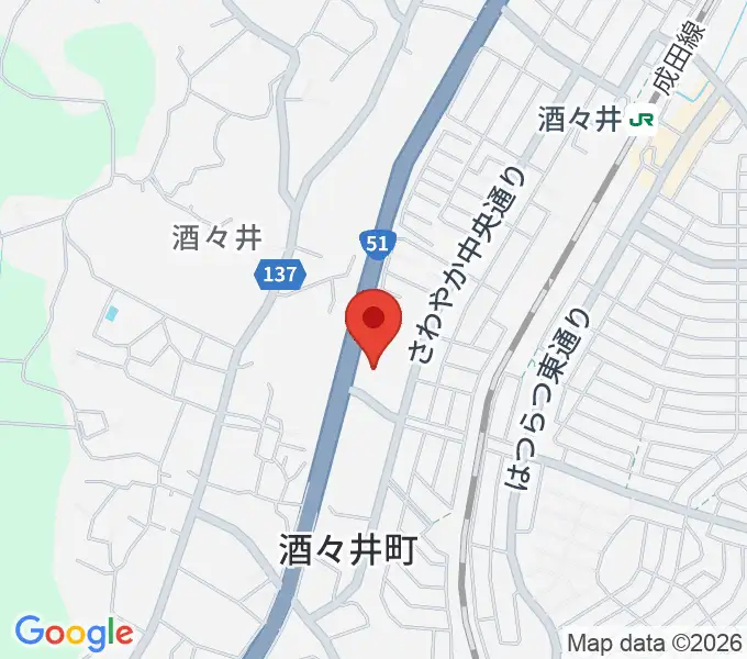 プリミエール酒々井の地図