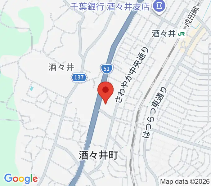 プリミエール酒々井の地図
