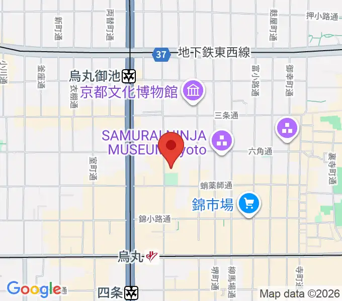 ウィングス京都の地図