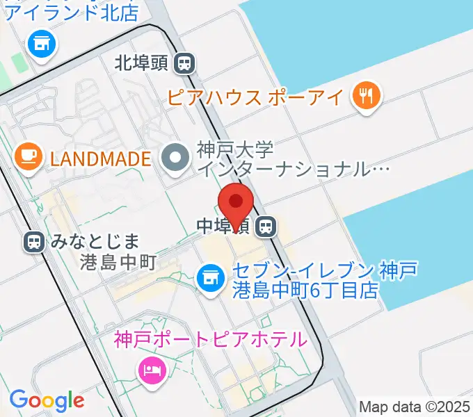 神戸ジーベックホールの地図