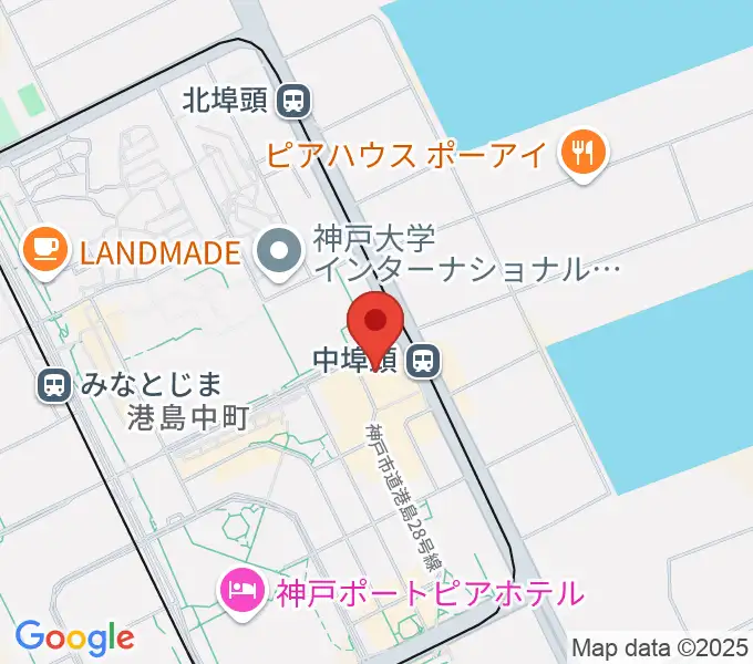 神戸ジーベックホールの地図