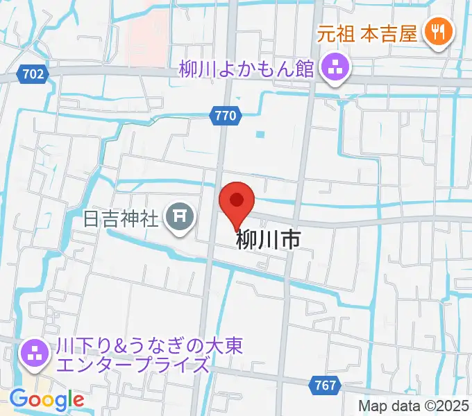 【旧】柳川市民会館の地図