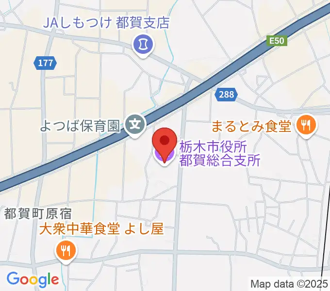 都賀文化会館の地図