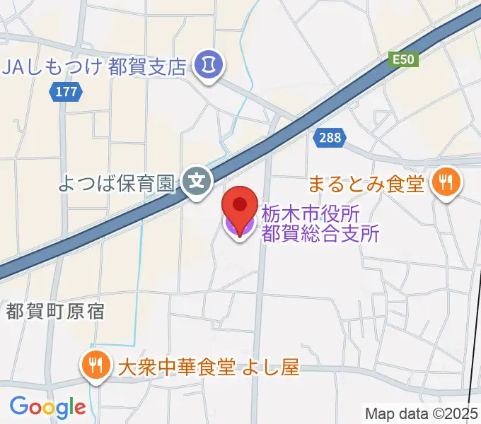 都賀文化会館の地図