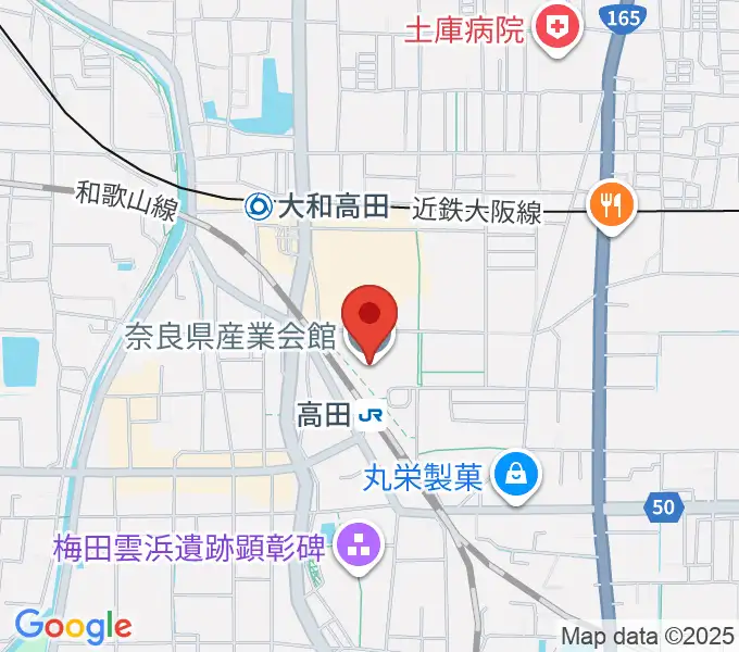 奈良県産業会館の地図