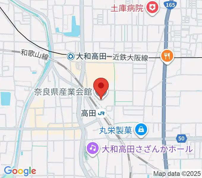 奈良県産業会館の地図