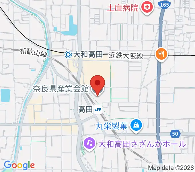 奈良県産業会館の地図