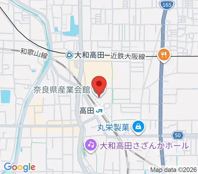 奈良県産業会館の地図