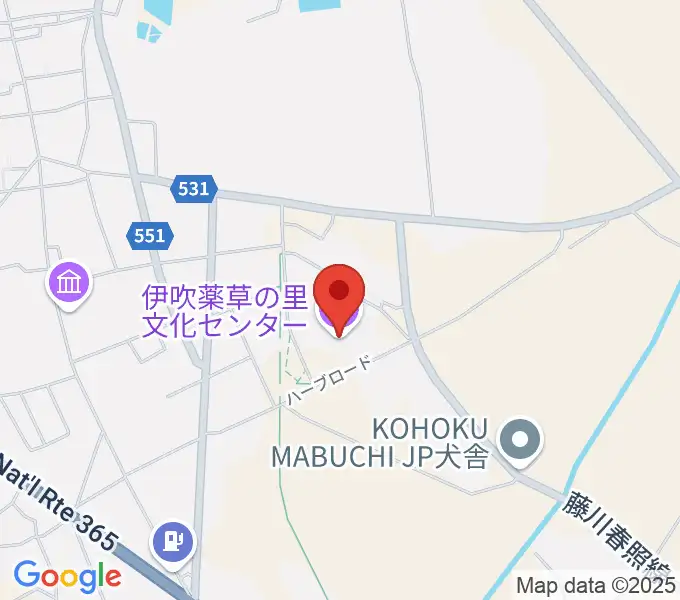 伊吹薬草の里文化センターの地図