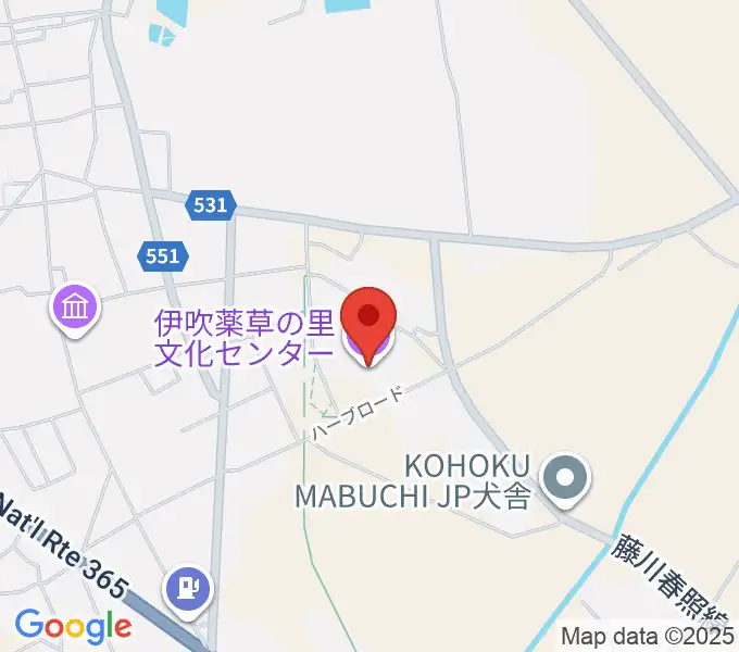 伊吹薬草の里文化センターの地図
