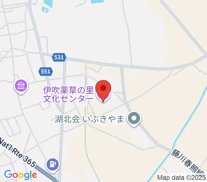 伊吹薬草の里文化センターの地図