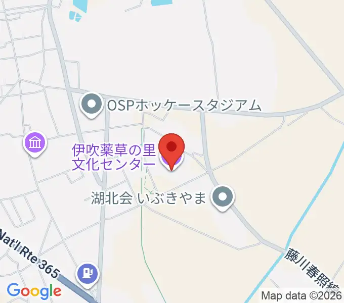 伊吹薬草の里文化センターの地図