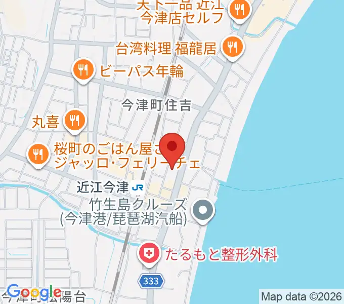 高島市民会館の地図