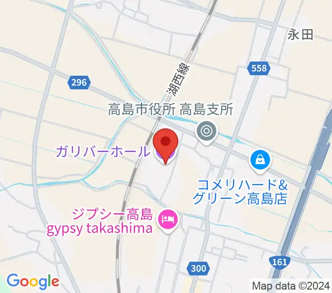 ガリバーホールの地図